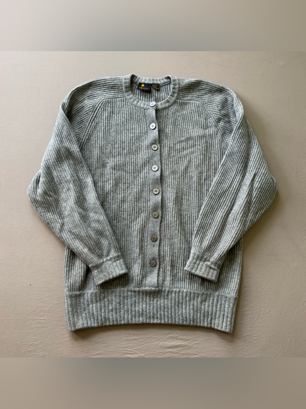Vintage 90s Liz Claiborne Rib Knit Wool Cardigan Sweater